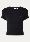 Levi's Cropped T-shirt met ribstructuur en logo