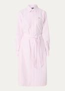 Ralph Lauren Midi blousejurk met streepprint en steekzakken