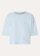 Anine Bing Johnny cropped T-shirt met logo
