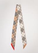 Burberry Reversible sjaal van zijde met ruitdessin 180 x 10 cm