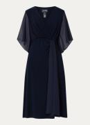 Joseph Ribkoff Midi jurk met V-hals en plooidetail