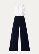 Joseph Ribkoff Wide fit jumpsuit met sjaalkraag