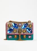 Kurt Geiger Shoreditch Small crossbodytas van leer met metallic finish