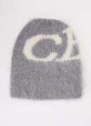 Cole Buxton Grofgebreide muts in alpaca wolblend met ingebreid logo