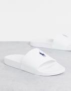 Polo Ralph Lauren sliders in white with pony logo
