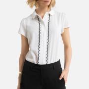 Blouse col claudine, manches courtes