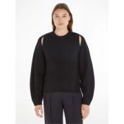 Pull laine col rond en maille