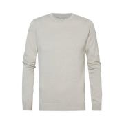 Pull col rond en coton et acrylique