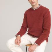 Pull col rond maille poilue, made in Europe