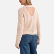 Pull en maille poilue, col rond