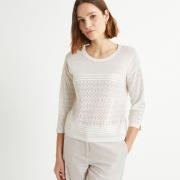 Pull col rond, en fine maille pointelle