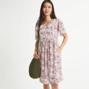 Robe évasée, imprimé floral, mi-longue