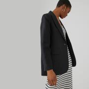 Blazer coupe droite en lin et coton, Signature