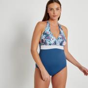 Maillot de bain 1 pièce foulard, effet ventre plat