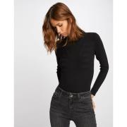 Pull fine maille, col montant