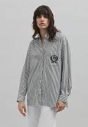 Chemise rayée oversize à manches longues