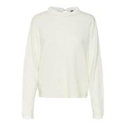 Pull fine maille, col broderie anglaise