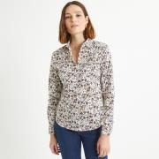 Chemise imprimé floral, manches longues