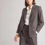 Blazer cintré en flanelle, laine mélangée