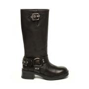 Bottes motardes en cuir Beau