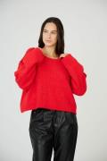 Pull col rond grosse maille