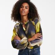 Blouse col rond imprimé tie and dye