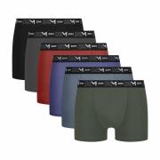 Lot de 6 boxers unis coton stretch