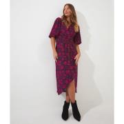 Robe col V en jersey imprimé floral