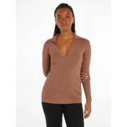 Pull col polo manches longues