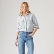 Chemise en denim à rayures, manches longues