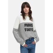 Pull col rond manches longues rayures marinière