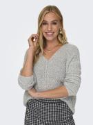 Pull en grosse maille, col V