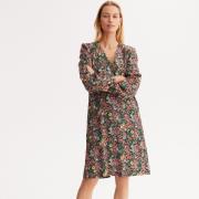 Robe droite imprimé floral, mi-longue