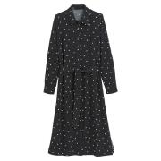 Robe-chemise à pois, longueur midi