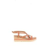 Sandales compensées en cuir