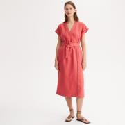 Robe droite en lin, longueur midi, 3/4