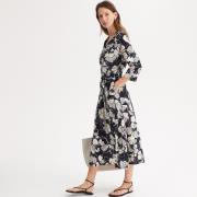 Robe évasée, imprimé floral, longue