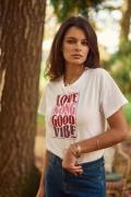 T-shirt en coton imprimé, manches courtes, TSONG