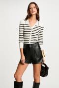 Pull manches 3/4 rayé