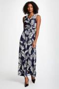 Robe longue droite imprimée