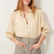 Chemise rayée ample à pattes épaules, GINGER