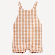Salopette courte à carreaux 1 mois-2 ans