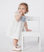 Robe et bloomer en popeline, imprimé pois