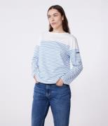 T-shirt marinière en coton manches longues
