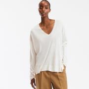 Pull col v en fine maille