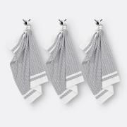 Lot de 3 torchons coton Freesia