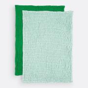 Lot de 2 torchons coton épais gaufré, Albi