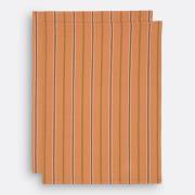 Lot 2 torchons coton lavé rayé, Hortense