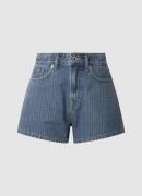 Short en jean, taille haute