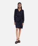 Robe portefeuille courte, manches longues